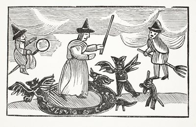 Die Geschichte von Mutter Shipton, Illustration aus Chap-books of the Eighteenth Century von John Ashton, veröffentlicht 1882 von English School
