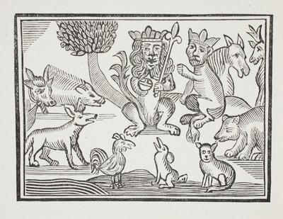 Die Geschichte von Reineke Fuchs, Illustration aus Chap-books of the Eighteenth Century von John Ashton, veröffentlicht 1882 von English School