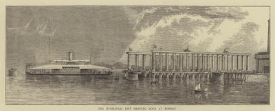 Der hydraulische Hebedock in Bombay (Stich) von English School