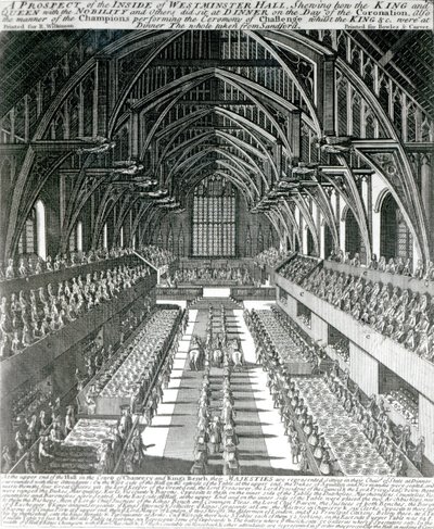 Das Innere der Westminster Hall von English School