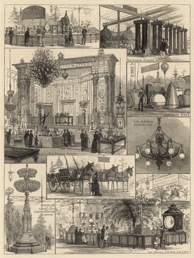 Die Internationale Elektrische Ausstellung im Crystal Palace von English School