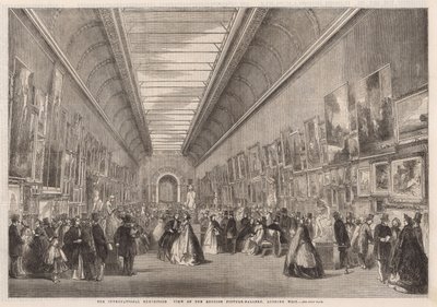 Die Internationale Ausstellung; Ansicht der Englischen Gemäldegalerie von English School