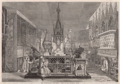 Die Internationale Ausstellung; Ansicht des Mittelalterlichen Hofes von English School