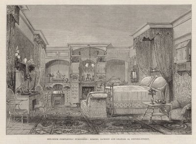 Die Internationale Gesundheitsausstellung: Komplett eingerichtetes Schlafzimmer von English School