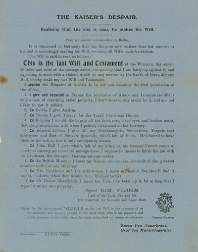 Die Verzweiflung des Kaisers von English School