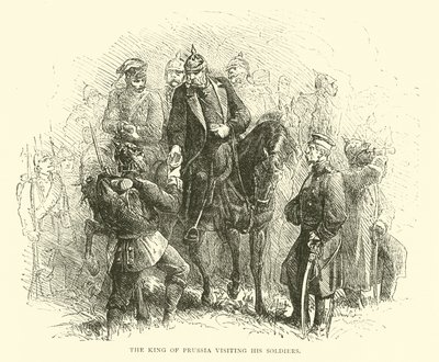 Der König von Preußen besucht seine Soldaten, August 1870 von English School