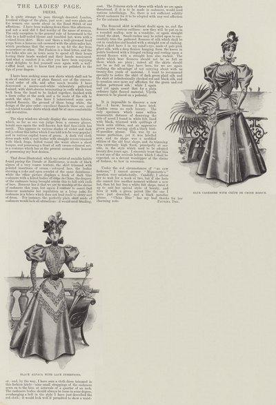 Die Damen-Seite, Kleid (Gravur) von English School