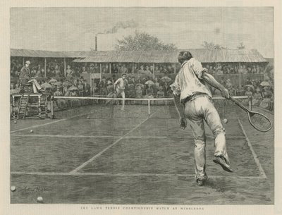 Das Lawn-Tennis-Meisterschaftsspiel in Wimbledon von English School