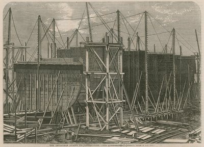 Der Leviathan während des Baus von English School