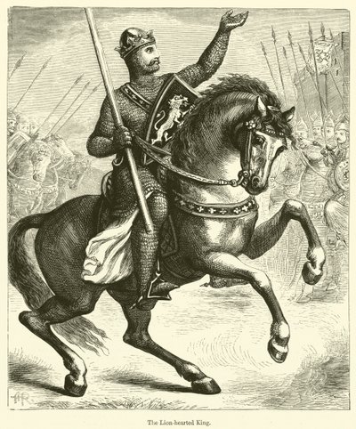 Der Löwenherzige König (Gravur) von English School