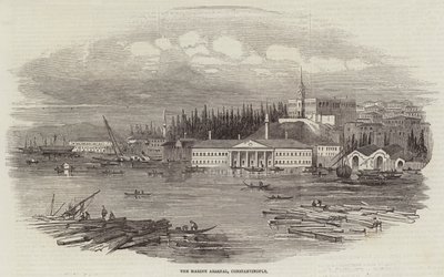 Das Marinearsenal, Konstantinopel (Stich) von English School