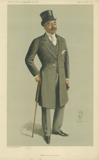 Der Marquis de Soveral, Karikatur aus der Vanity Fair Zeitschrift, 13. November 1912 von English School