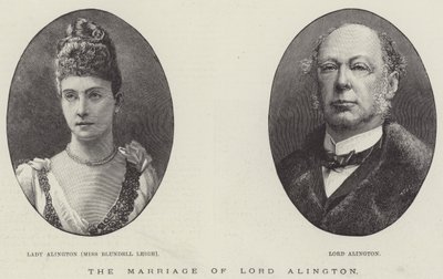 Die Hochzeit von Lord Alington (Gravur) von English School