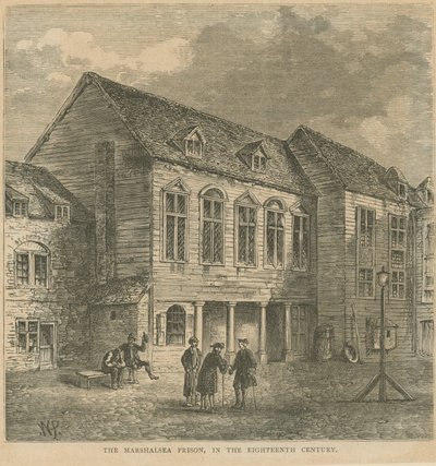 Das Marshalsea-Gefängnis im achtzehnten Jahrhundert von English School