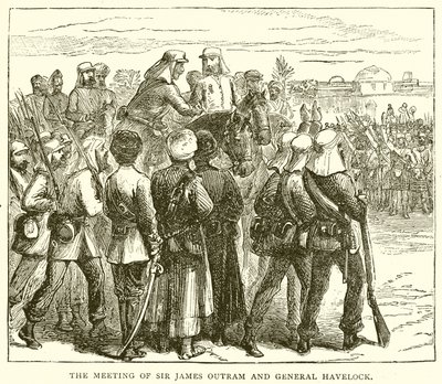 Das Treffen von Sir James Outram und General Havelock von English School