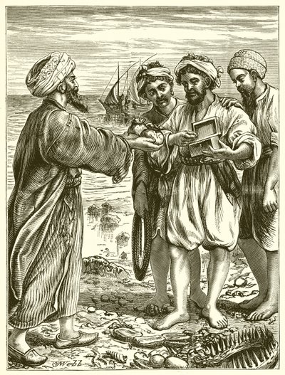 Der Kaufmann auf der Suche nach schönen Perlen von English School