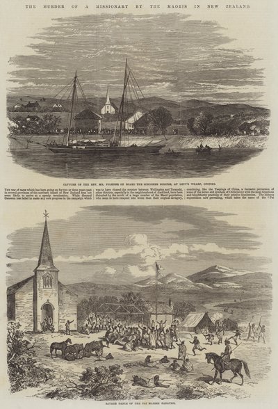 Die Ermordung eines Missionars durch die Maoris in Neuseeland von English School
