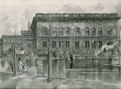 Die National Portrait Gallery am Trafalgar Square von English School