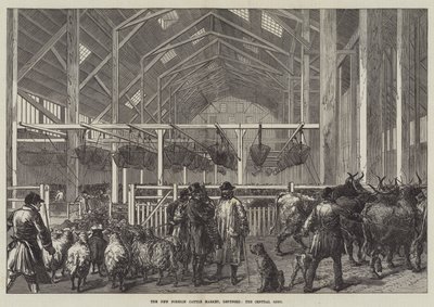 Der neue ausländische Viehmarkt, Deptford, die zentrale Halle von English School