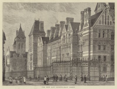 Die neuen Gerichtsgebäude, Ostfront (Stich) von English School