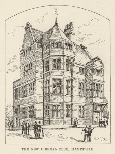 Der neue Liberale Club, Hampstead (Stich) von English School