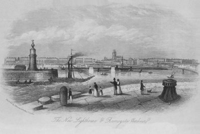 Der neue Leuchtturm und der Hafen von Ramsgate von English School