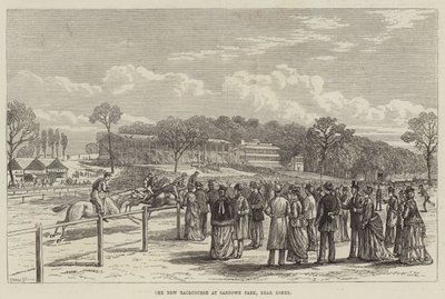 Die neue Rennbahn in Sandown Park, in der Nähe von Esher (Stich) von English School