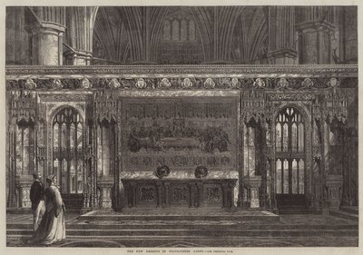 Das neue Reredos in der Westminster Abbey (Stich) von English School