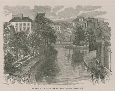 The New River Head, nahe dem strohgedeckten Haus, Islington von English School