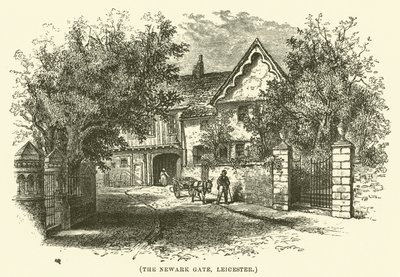 Das Newark-Tor, Leicester (Gravur) von English School