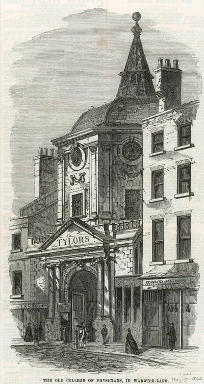 Das alte College of Physicians in Warwick Lane von English School