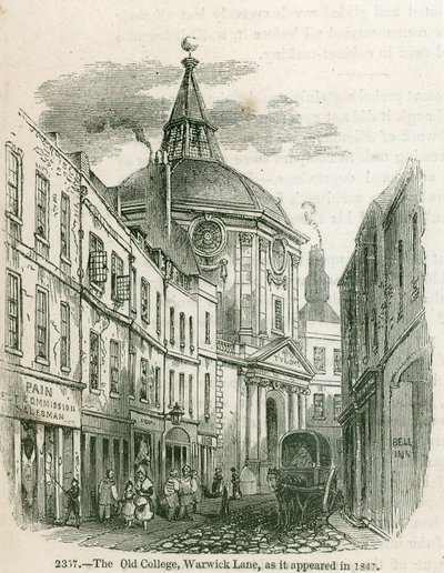 Das alte College of Physicians in Warwick Lane von English School