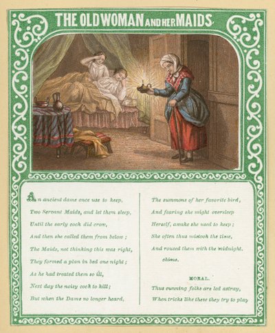 Die alte Frau und ihre Mägde von English School
