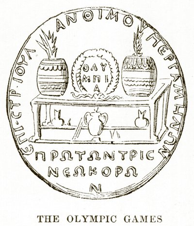 Die Olympischen Spiele, Illustration aus Geschichte Griechenlands von Victor Duruy, 1890 von English School