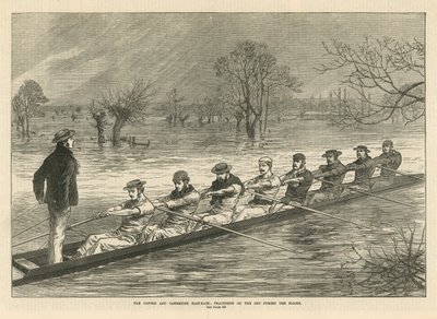 Das Oxford und Cambridge Bootsrennen von English School