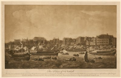 Der Palast von Whitehall, 1683 von English School