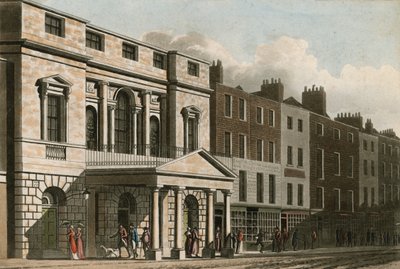 Die palladianische Fassade und das Eingangsportikus des Pantheons im Jahr 1814 von English School