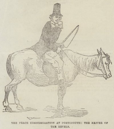 Die Friedensfeier in Portsmouth, der Meister der Festlichkeiten (Stich) von English School