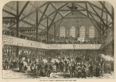 Der Volksmarkt, Whitechapel, London von English School