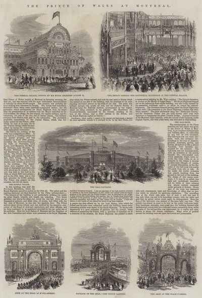 Der Prinz von Wales in Montreal (Stich) von English School