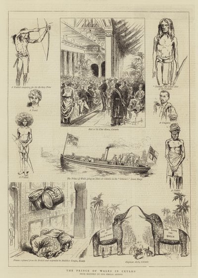 Der Prinz von Wales in Ceylon von English School