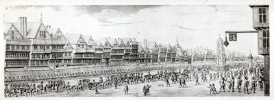 Die Prozession von Marie de Medici entlang Cheapside, 1638, veröffentlicht von William Herbert und Robert Wilkinson, 1809 von English School
