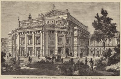 Das vorgeschlagene neue kaiserliche Hoftheater, Wien (Gravur) von English School