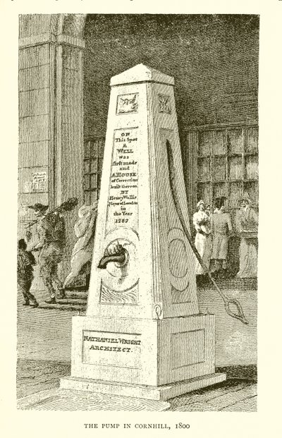 Die Pumpe in Cornhill, 1800 von English School