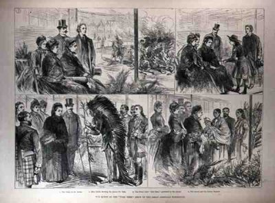 Die Königin bei der Wild West Show der Great American Exhibition von English School