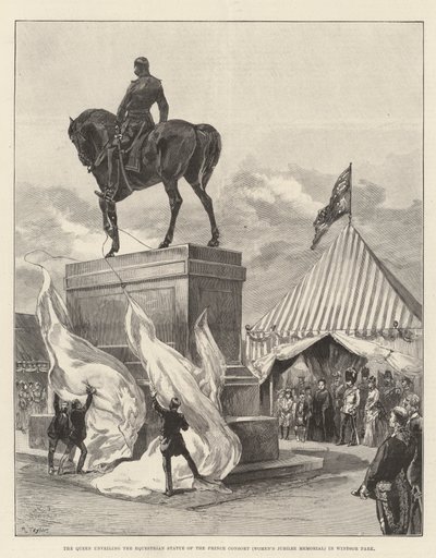 Die Königin enthüllt die Reiterstatue des Prinzgemahls (Women