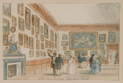 Die Galerie der Königin, Hampton Court Palace, ca. 1860-70 von English School