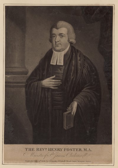 Der Reverend Henry Foster, Minister von St. James, Clerkenwell von English School