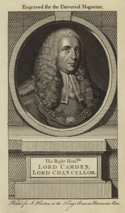 Der ehrenwerte Lord Camden, Lordkanzler von English School