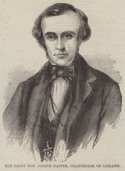Der ehrenwerte Joseph Napier, Kanzler von Irland (Gravur) von English School